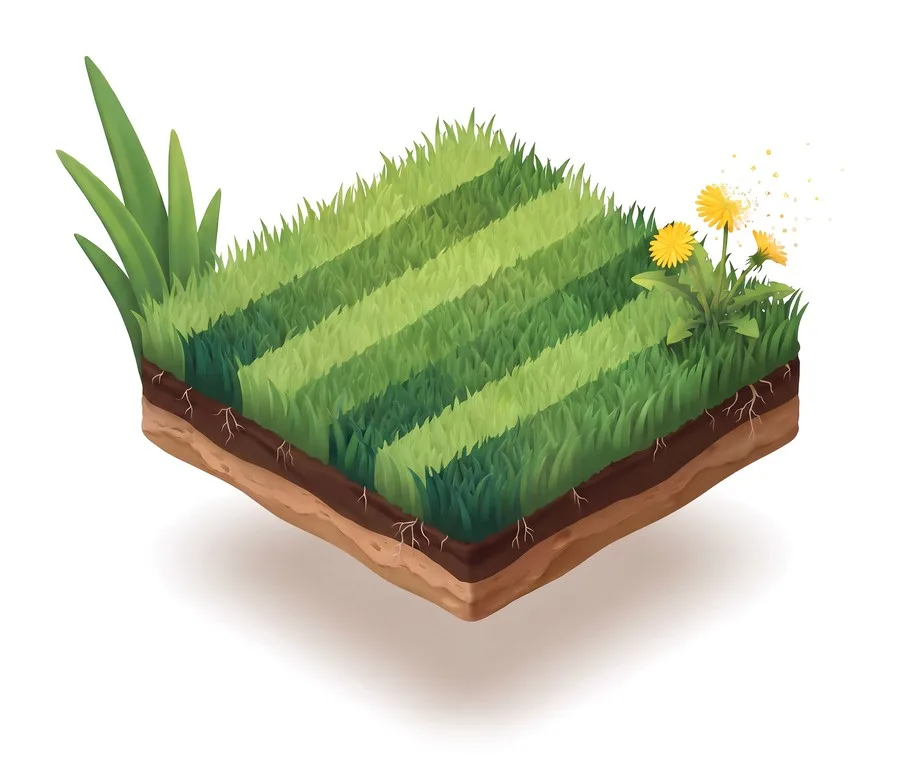Illustration: spring feeding + weed control